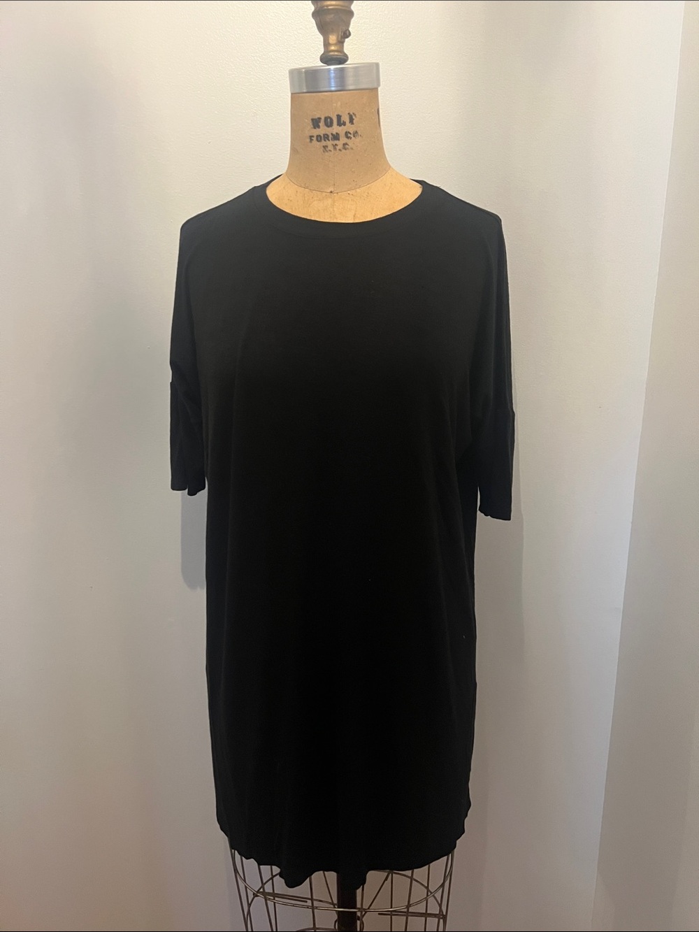 ASOS Black Short Sleeve Crew Neck T Shirt Dress 6